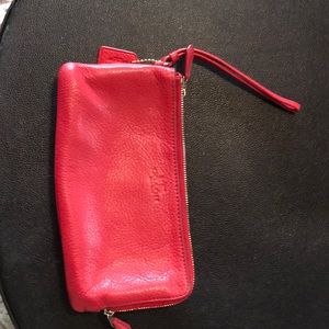 Coach red wristlet